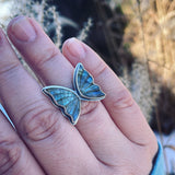 Labradorite and Sterling Silver Butterfly Ring