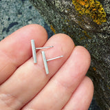 Sterling Silver Rectangle Post-Small