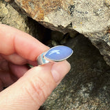 Blue Chalcedony and Sterling Silver Ring