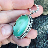 Hubei Turquoise and Sterling Silver Pendant