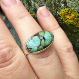 Egyptian Turquoise, 14K Gold and Sterling Silver Ring