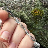 Clear Quartz and Sterling Silver Bracelet