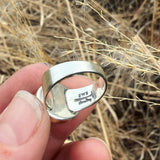 Peach Moonstone, 14K Gold and Sterling Silver Ring