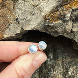 Moonstone and Sterling Silver Studs