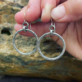 Sterling Silver Textured Circles