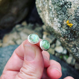 Blue Green Kyanite and Sterling Silver Post Earrings