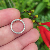 Sterling Silver Textured Circles- Medium
