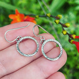 Sterling Silver Textured Circles- Medium