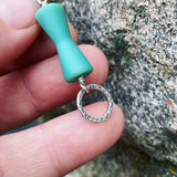 Cultured Sea Glass and Sterling Silver Earrings