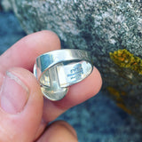 Chrysoprase and Sterling Silver Ring