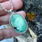 Hubei Turquoise and Sterling Silver Pendant