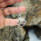 Dendritic Agate and Sterling Silver Pendant