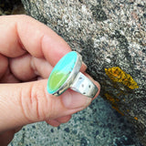 Hubei Turquoise and Sterling Silver Ring