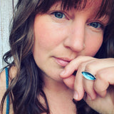 Blue Topaz and Sterling Silver Ring