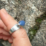 Blue Chalcedony and Sterling Silver Ring