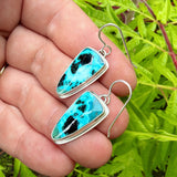 Chrysocolla and Sterling Silver Earrings