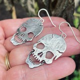 Sterling Silver Skull Earrings