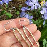 Brass and Sterling Silver Earrings