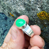 Chrysoprase and Sterling Silver Ring