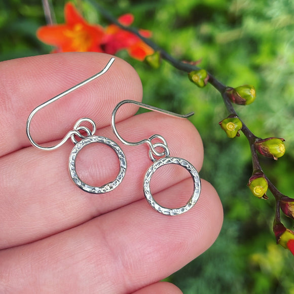 Sterling Silver Textured Circles- Small