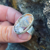 Crazy Lace Agate and Sterling Silver Ring