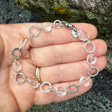 Clear Quartz and Sterling Silver Bracelet