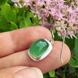 Chrome Chalcedony and Sterling Silver Earrings