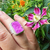 Cobalto Calcite and Sterling Silver Ring