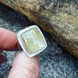 Rutilated Quartz and Sterling Silver Ring