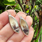 Dendritic Agate and Sterling Silver Earrings