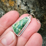 Variscite and Sterling Silver Earrings