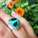 Chrysocolla and Sterling Silver Ring