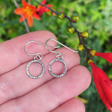 Sterling Silver Textured Circles- Small
