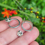 Sterling Silver Textured Circles- Medium