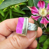 Cobalto Calcite and Sterling Silver Ring