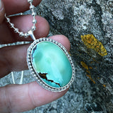 Hubei Turquoise and Sterling Silver Pendant
