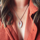 Malawi Agate and Sterling Silver Pendant