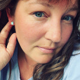 Moonstone and Sterling Silver "Mismatched" Post Earrings