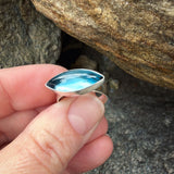 Blue Topaz and Sterling Silver Ring