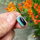 Opalized Wood and Sterling Silver Earrings