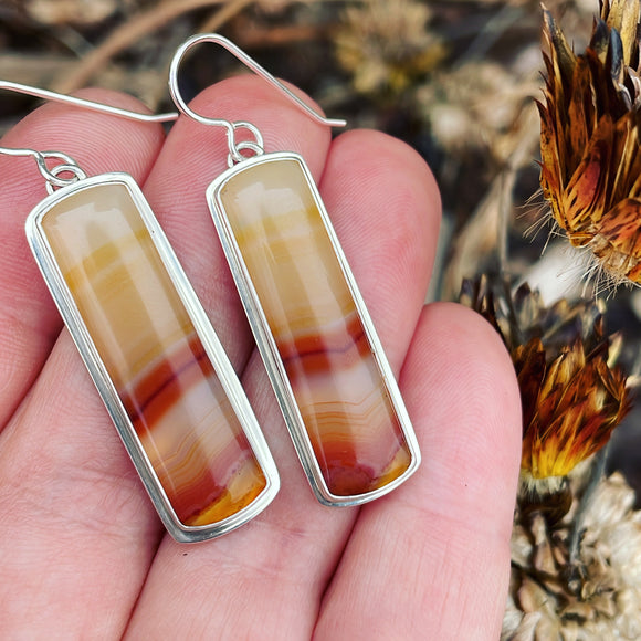 Carnelian and Sterling Silver Earrings