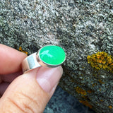 Chrysoprase and Sterling Silver Ring
