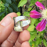 Cobalto Calcite and Sterling Silver Ring