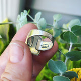 Chrysocolla in Quartz and Sterling Silver Ring