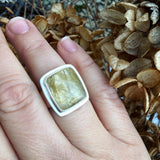 Rutilated Quartz and Sterling Silver Ring