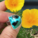 Chrysocolla and Sterling Silver Ring