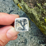 Dendritic Quartz and Sterling Silver Ring