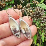 Dendritic Agate and Sterling Silver Earrings