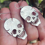 Sterling Silver Skull Earrings