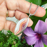 Malawi Agate and Sterling Silver Pendant